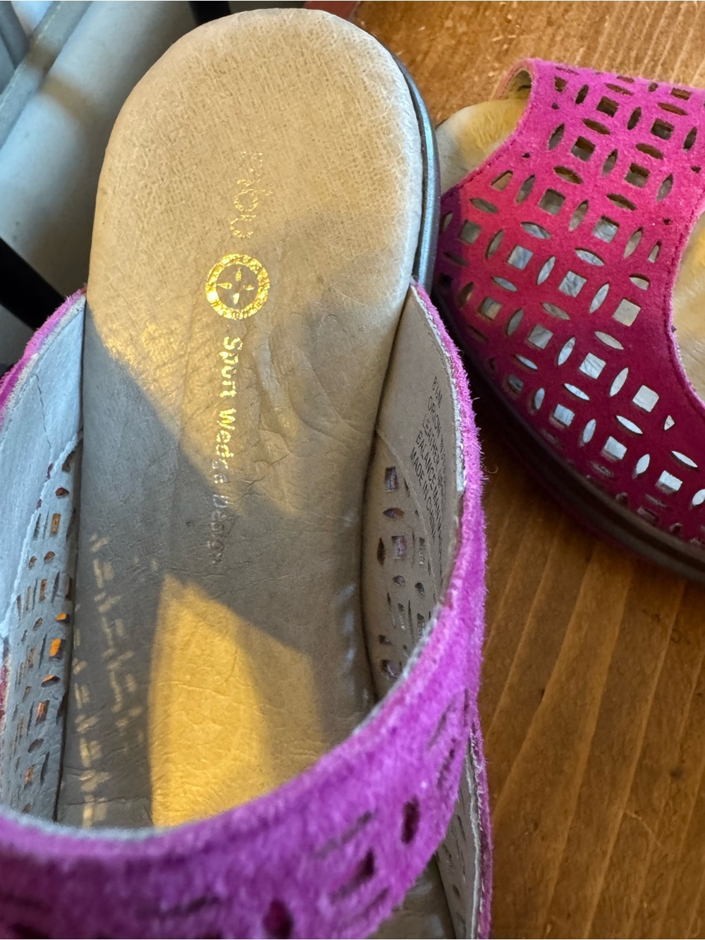 Jambu Orion Fuchsia Women’s Open-Toe Slingback Wedge Sandals - Fuchsia Pink - Picture 4 of 13
